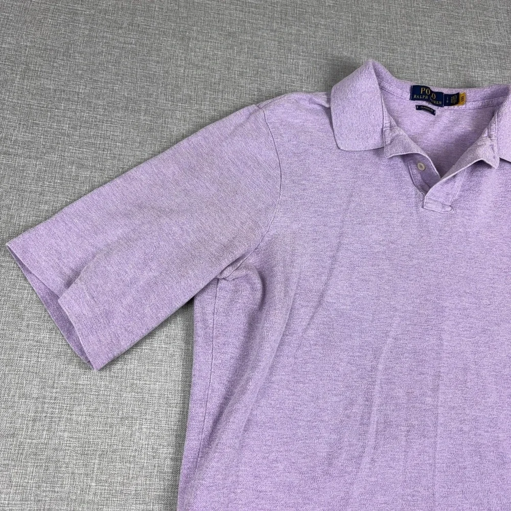 Polo Ralph Lauren Polo Shirt Mens L Purple Classic Fit Cotton Short Sleeve Logo